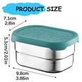 thumbnail image 5 of 1pc Stainless Steel Snack Container, Small Food Storage Lunch Box with Patterned Silicone Lid, Reusable Condiment Cup for Home, Travel, Picnic & Meal Prep, 3.72 fl oz, 5 of 6