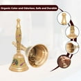 thumbnail image 4 of Decorative Hand-held Hindu Puja Bell - Pooja Ghanti for Home/Office - Designer Brass Musical Jingle Bell for Christmas (Yellow), 4 of 5
