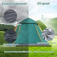 thumbnail image 5 of Tent 2~4 Person Camping Tents, Waterproof Windproof Family Tent with Top Rainfly,  Easy Set Up, Portable with Carry Bag,with UV Protection ,Instant Easy Setup Pop Up Tent for Hiking Traveling, 5 of 6