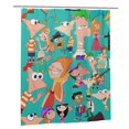thumbnail image 2 of Phineas And Ferb Shower Curtain Waterproof Fabric Cloth Shower Curtains Washable Bathroom Decoration Bath Curtains Plastic, 2 of 9