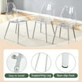 thumbnail image 6 of JUFU Clear Dining Chairs Set of 4, Clear Acrylic Dining Chairs with Silver Metal Legs, Modern Kitchen Seating, 6 of 13