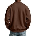 thumbnail image 5 of Fabrcox Fleece Mens Sweatshirt Crew Neck Long Sleeve Shirts Men Streetwear Outdoor Athletic Workout Fall Winter Warm Pullover Men with Chest Pocket Coffee L, 5 of 6