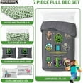 thumbnail image 2 of Minecraft Let's Minecraft 7 Piece Full Size Comforter Set with Shams - Kids & Teens Gaming Bedding, 2 of 5