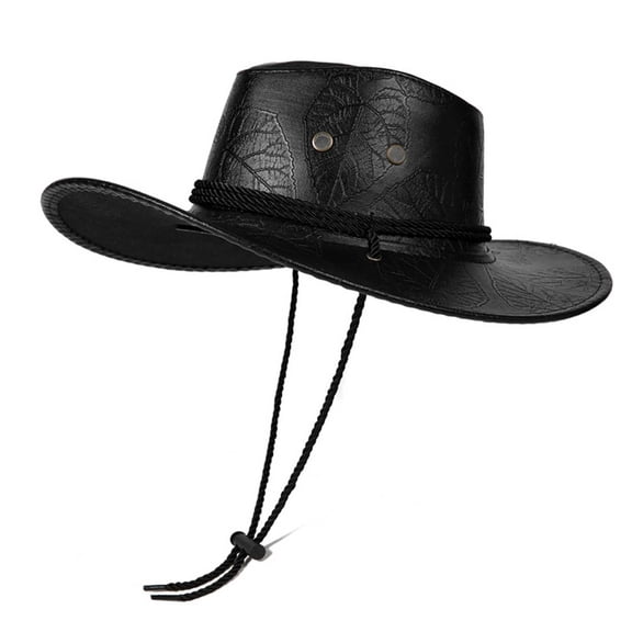 Jamicy Unisex Cowboy Hats Vintage Sun Hat Large Brim Western Cowboy Hat for Men Women Travel And Outdoor Activities