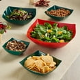 thumbnail image 6 of PLASTICPRO 128 Oz Disposable Serving Bowls Red Green Plastic Square Snack Bowls, 4-Pack, 6 of 8