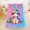 thumbnail image 5 of Erosebridal Girls Unicorn Bed Sheets,Multicolor Glitter Print King Sheets For Kids 4pcs, 5 of 6