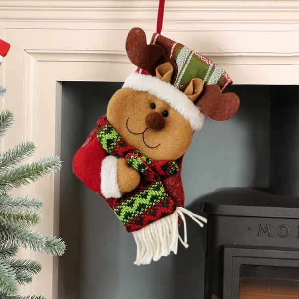 Adornos navideños, adornos para el árbol de Navidad, regalos de Navidad, colgantes de Papá Noel, suministros de decoración, calcetines navideños, bolsas de regalo, regalos navideños, calcetines decora