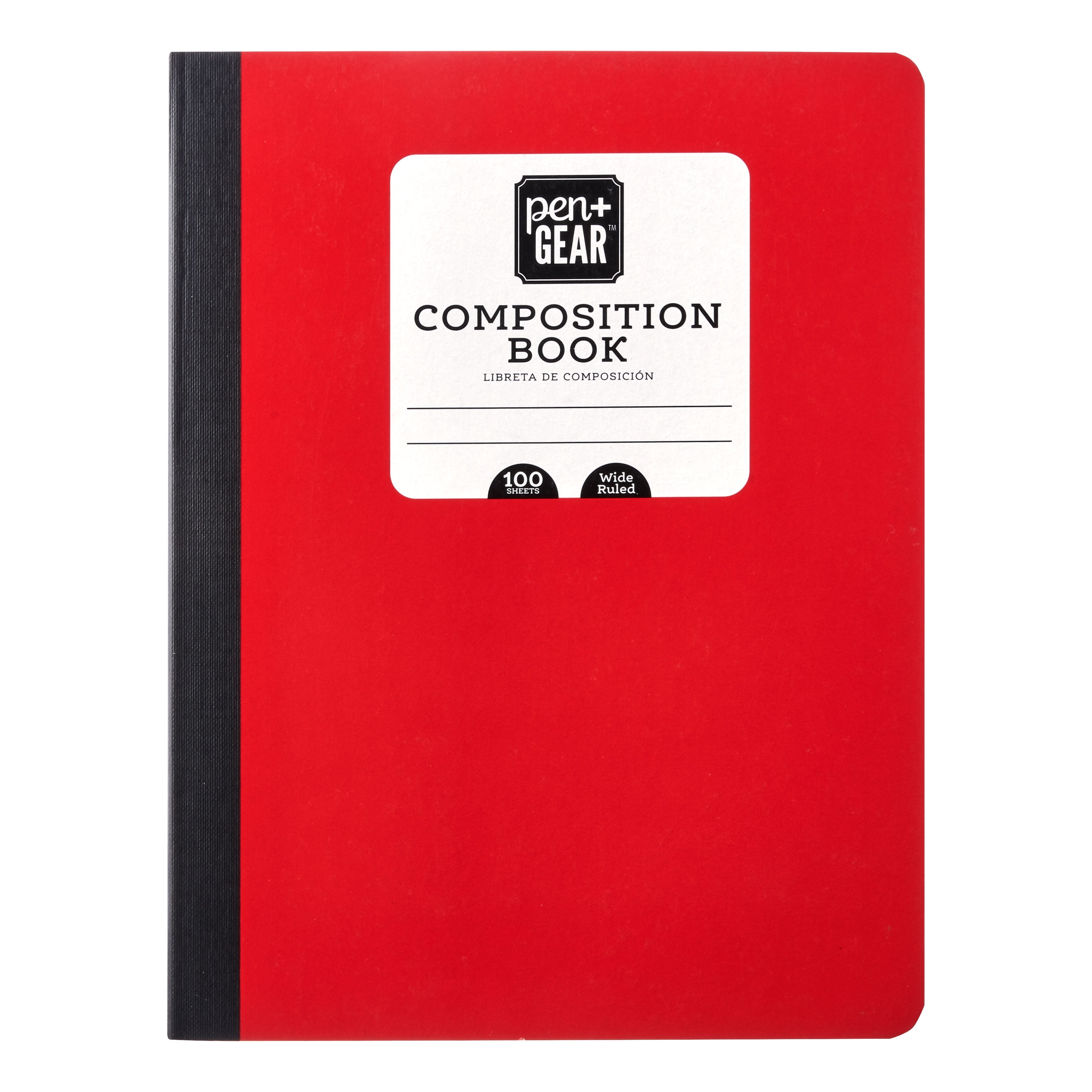 Pen + Gear Composition Book, Wide Ruled, 100 Pages, Red