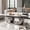 Gray, variant on Holaki 49.2" Oval Coffee Table, Modern Faux Marble Coffee Table with Sintered Stone Tabletop, Large Unique Center Table with Gold Stainless Steel Base for Living Room, Gray