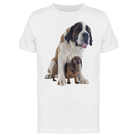 St. Bernard And Dachshund Tee Men's -Image by Shutterstock