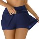 thumbnail image 3 of Gibobby Traje De Baño Mujer Faldas de baño Falda de traje de baño dividida para mujer Pantalones cortos de baño incorporados Traje de baño de cintura alt(Azul oscuro,XL), 3 of 5