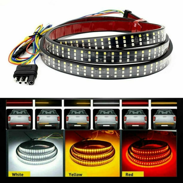 YOMTOVM 60'' LED Turn Signal Light Bar Strip 432LED Tailgate 3Row