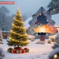 thumbnail image 2 of Stylish Metal Hanging Christmas Tree Wind Spinner - Vibrant Sunset Colors & Layered Design for Festive Yard & Garden Decor, 2 of 7