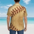 thumbnail image 4 of Kll Men'S Hawaiian Shirt Short Sleeve Button Down Beach Shirts-Vintage Baseball, 4 of 7