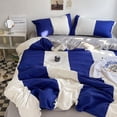 thumbnail image 1 of Stripe Bedding Comforter Set with Pillowcase bed sheet Single Full Size Bed Linen Duvet Cover Set Queen/King Double Single Bed, 1 of 6