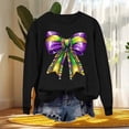 thumbnail image 4 of Xuyuer Women's Carnival Printed Long Sleeved Round Neck Mardi Gras Sweatshirt Carnival Outfits Women Carnival Sweatshirts Fat Tuesday Fashionable Pullover Tops, 4 of 6