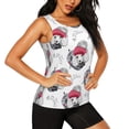 thumbnail image 2 of Balery Cute Poodle Dog Camiseta sin mangas estampada ligera para mujer, tops de entrenamiento sin mangas, camisetas de yoga transpirables de secado rápido.-XX-Large, 2 of 7
