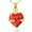 Gold-Red, variant on My Best Friend Heart Shape Pet Memorial Urn Necklace Paw Print Urn Memorial Keepsake Cremation Jewelry for Dog Cat Pet Gift