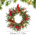 thumbnail image 3 of Gnwei Christmas Wreath, 20 Inch Christmas Wreaths for Front Door, Large Winter Door Wreath with Ball Ornaments, Berries and Norfolk Pines, Xmas Decor for Indoor Outdoor Wall Windows, 3 of 9