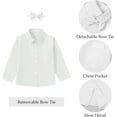 thumbnail image 2 of WESIDOM Toddler Boy Clothes Suit Formal Dress Shirt+Bowtie+Vest+Boutonniere+Suspender Pants Boys Gentleman Outfits Set, 2 of 13
