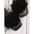 thumbnail image 4 of Women Flower Decor Flat Sandals, Fashionable Green Summer Slide Sandals, 4 of 4