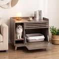 thumbnail image 2 of Gymax Meuble Cache-Litière pour Chat, Meuble de Litière Cachée avec Porte à Ouverture Rabattable, 2 of 10