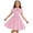 R167/Pink, variant on Vividxx Girls Dresses Summer Casual Short Sleeve Polka Dot Print Dress With Collar Soft Playwear For Toddlers And Kids Cute Vacation