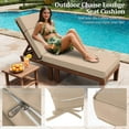 thumbnail image 4 of Kimunuk Outdoor Chaise Lounge Cushions set of 2, 80" x 26" x 4" Waterproof Pool Beach Recliner Replacement Cushions with Ties, Sand, 4 of 7