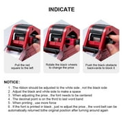 8 Digit Price Labeler Manual Marking Machine, Portable Label Numerical Tag Maker with Sticker Labels Refill Ink, Red