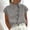 Gray, variant on Womens Tops High Neck Cap Sleeve Cotton Linen Casual Blouse Spring Summer Shirts for Women Black L