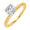 Yellow, variant on 1/3 Carat Prong Set Diamond Engagement Ring Band in 14K Rose Gold (Ring Size 11)