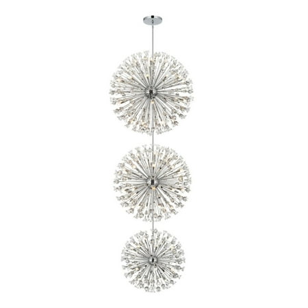 

Elegant Lighting Vera 25.5 Modern Metal/Crystal Chandelier in Chrome/Clear