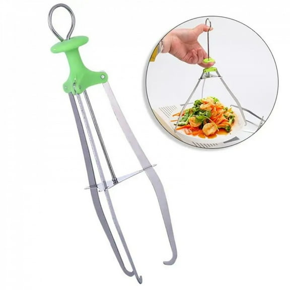Stainless Steel Non-Slip Hot Dish Plate Bowl Clip, Pots Gripper, Crockery Holder, Clamp Tongs, Claw Folder, Kitchen Tools