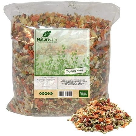 2 Pound Bag of Vegetable Soup Blend Dried Dehydrated Vegetable Flakes to Make Ramen Noodle or Soup