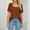 Coffee, variant on ECZHAW Tank Top for Women Square Neck Top Puff Sleeve Shirts Loose Fit Tshirts Blouses Dressy Casual,