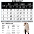 thumbnail image 3 of Women's Casual and Stylish Long Solid Color Wool Coat with Double-breasted Lapel Black L, 3 of 5