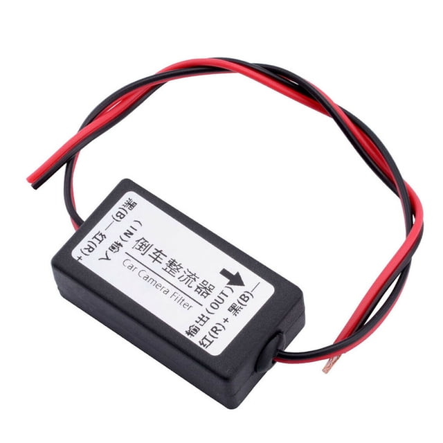 Scienceny Rectificador de cámara de coche de 12V, cámara de visión trasera para marcha atrás, relé de potencia, filtro de cámara de Trazadores de navegación