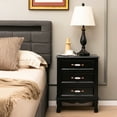 thumbnail image 5 of Gymax 3 Drawers Nightstand Wood Sofa End Side Accent Furniture Table Black, 5 of 9
