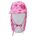 thumbnail image 1 of Children Sun Hat Boys Girls Wide Brim Summer Beach Hat with Neck Flap for Swimming Beach Play Pink Star, 1 of 5