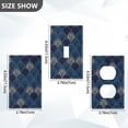 thumbnail image 2 of Light Switch Cover Switch Plate Outlet Cover Plug Cover for Electrical Unused Outlet Cover Dark Blue Fan-shaped Pattern, 2 of 6