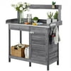 Renwick Gray Fir, Wood and Metal Potting Bench