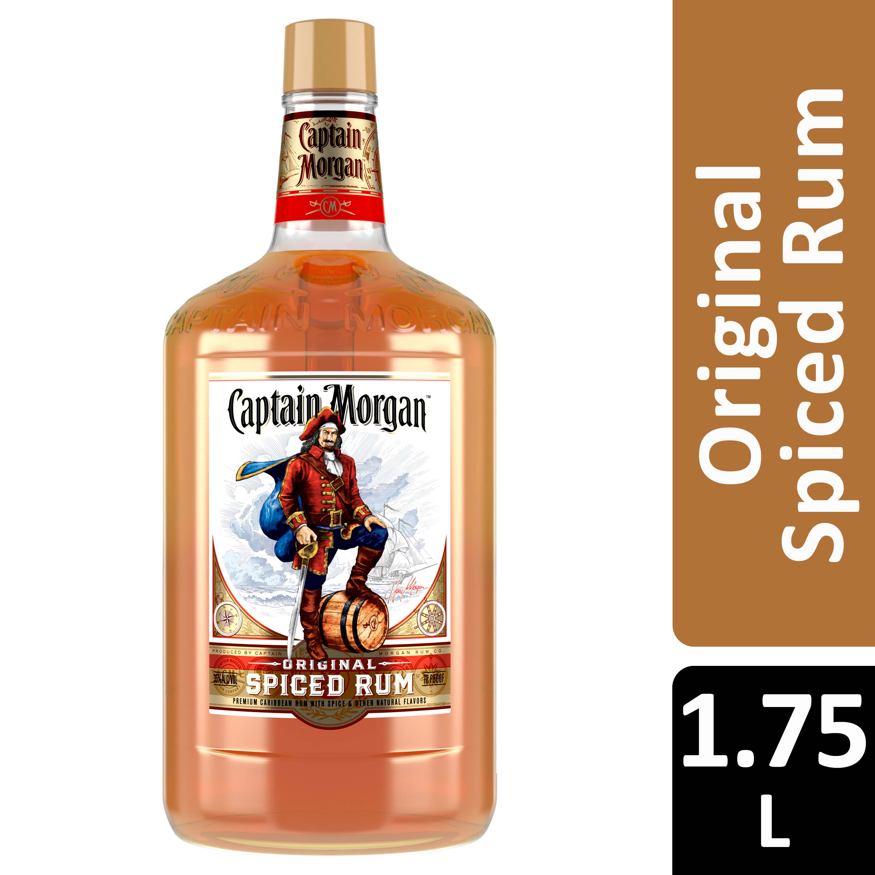 Captain Morgan Spiced Rum Bottle Single Graphic Corn Hole Graphic 