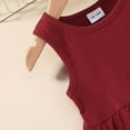 thumbnail image 6 of gljltg Toddler Baby Girl Dress Boho Linen Lace Baby Dress Sundress Girls Summer Clothes Outifits Sleeveless Solid Color Skirt, 6 of 7