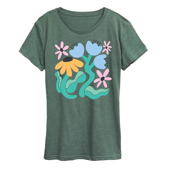 Instant Message - Spring - Abstract Flowers - Women's Short Sleeve Graphic T-Shirt