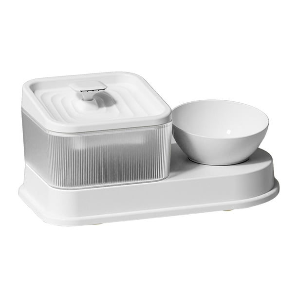 Dispensador automático de comida y bebedero para mascotas de 2 litros. Comedero y bebedero resistente para perros. Básico