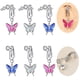 thumbnail image 2 of Colgante de mariposa para uñas sin perforar, anillo para ombligo, uña postiza que gotea aceite, adorno para ombligo con forma de mariposa, 2 of 6