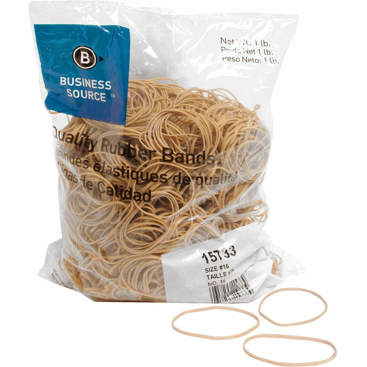 Paquete De Gomas Elásticas Tamaño 34 - 3x100 Mm, 454 Gramos, Reutilizables, Para Oficina O Empaque
