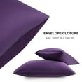 thumbnail image 5 of Unique Bargains Breathable Cotton Envelope Closure Pillowcases 2 Pcs Grape King, 5 of 8