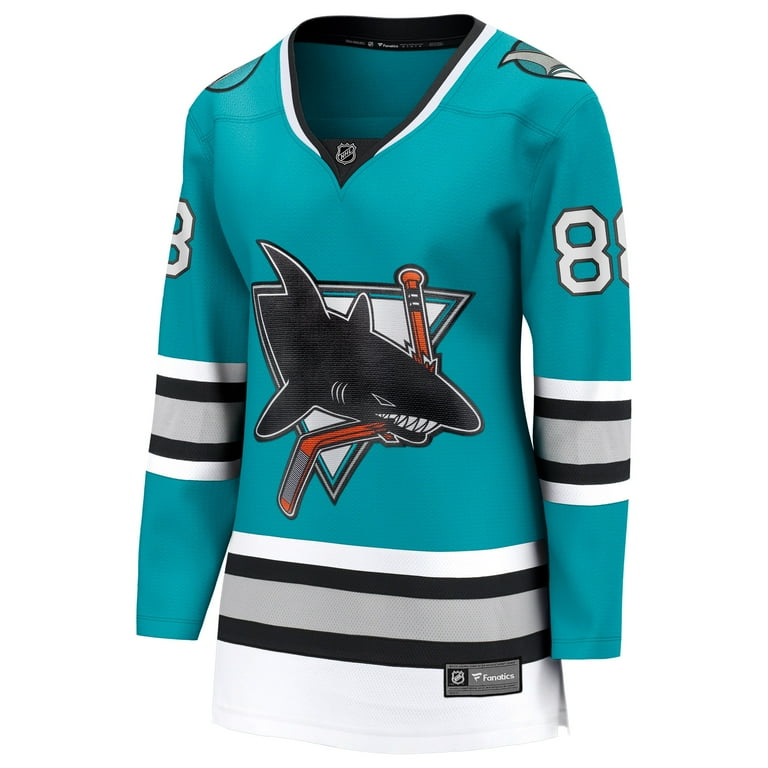 Women s Fanatics Branded Brent Burns Teal San Jose Sharks 30th