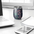 thumbnail image 3 of Modern 12oz Stainless Steel Insulated Wine Tumbler with Lid and Straw – Double Wall Vacuum Mug for Hot & Cold Drinks, 304 Steel Interior, Sweat-Free Design, 3 of 5